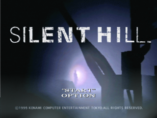 Silent Hill title screen for Playstation